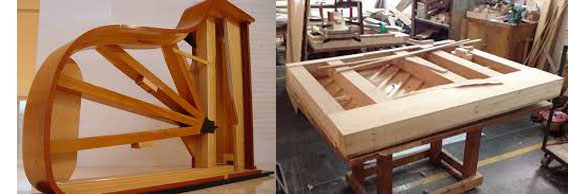 Sửa chữa đàn piano - hình khung wooden frame